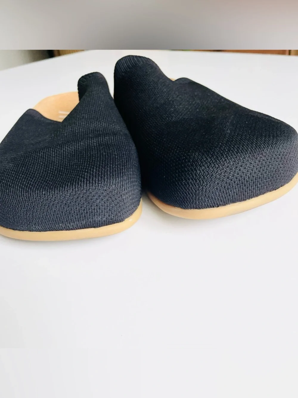 Message Men’s EU 44 (US 11-11.5) Henning Mule black closed toe knit cork slip on